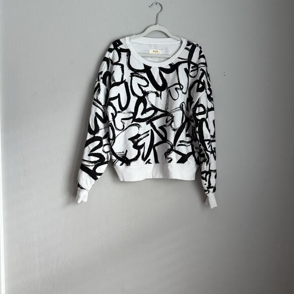 Maeve Anthropologie Heart Printed Sweatshirt 100% Cotton Size X-Small - Picture 5 of 12